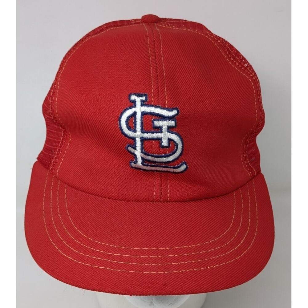 Vintage St Louis Cardinals Snapback Trucker Mesh Hat Baseball Cap Red ANNCO USA